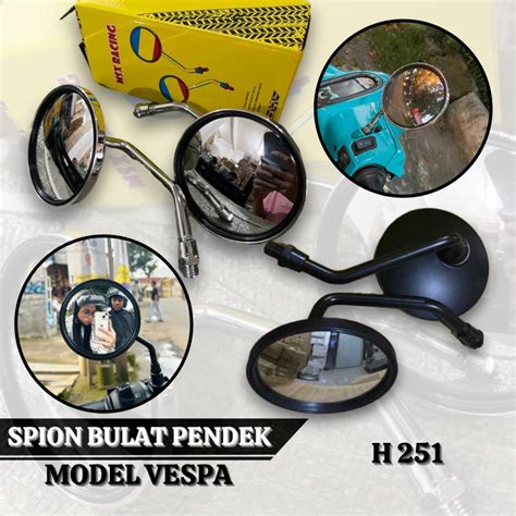 Jual Spion Bulat Retro Classic Msx Chrome Vespa Kaca Cembung H Y Import