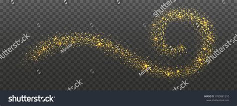 gold glitter swirl light effect  stock vector royalty