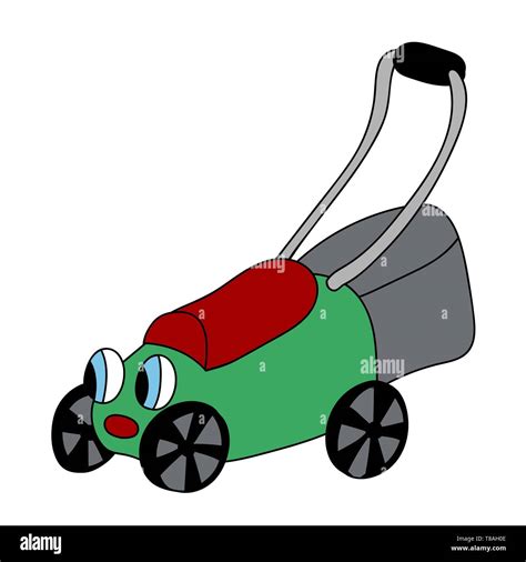 Cute Grass Cutter Image Isolated Stock Vector Illustration Stock