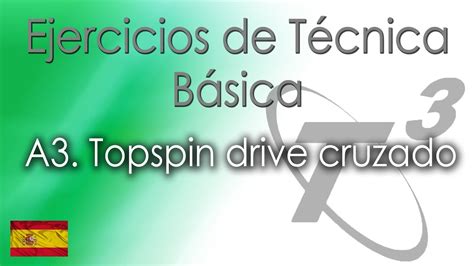 Ejercicio Técnica Básica A3 Topspin drive cruzado YouTube