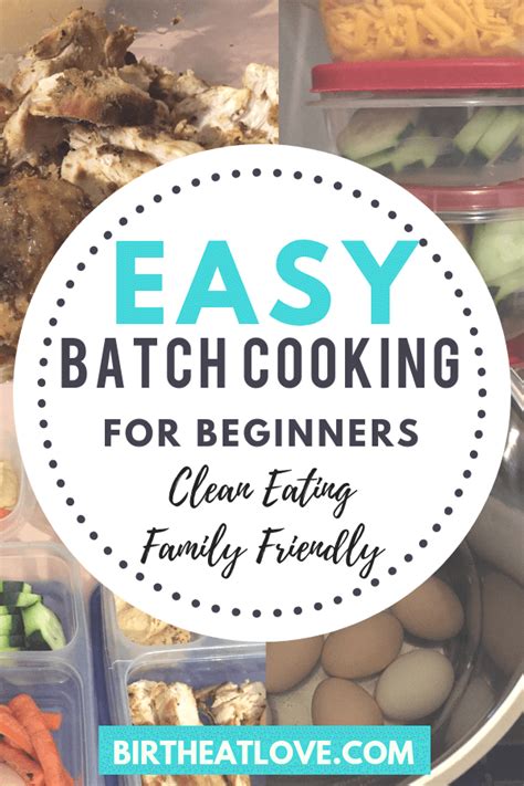 Healthy Batch Cooking For Beginners Birth Eat Love