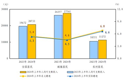 2024年上半年居民收入和消费支出情况 国家统计局