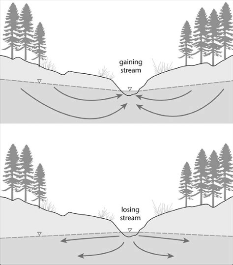 Examples Of Surface Watergroundwater Interaction For Gaining And