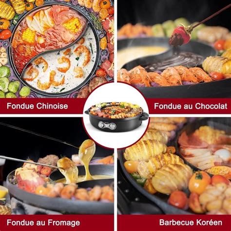 Appareil Fondue Chinoise Hot Pot Electrique Et Barbecue Coréen