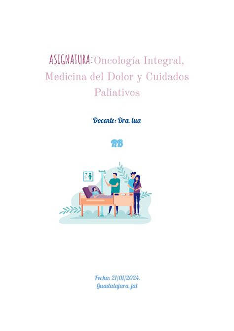 Rb Asignatura Oncología Integral Medicina Del Dolor Y