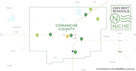 Comanche County Map Oklahoma