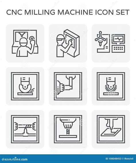 Cnc Milling Icon Stock Illustration Illustration Of Accuracy 108048453