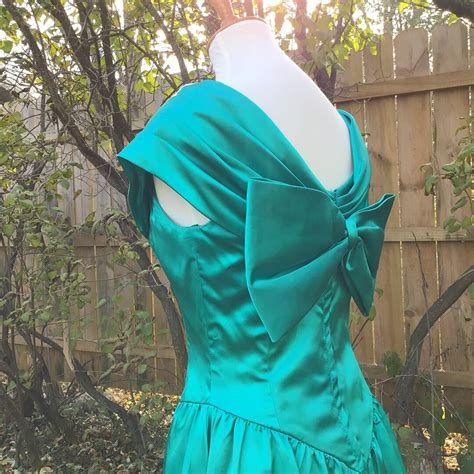 Vintage Teal Green Formal Dress Teal Green Bridesmaid Dress Teal Prom Dress Teal Off-shoulder ...