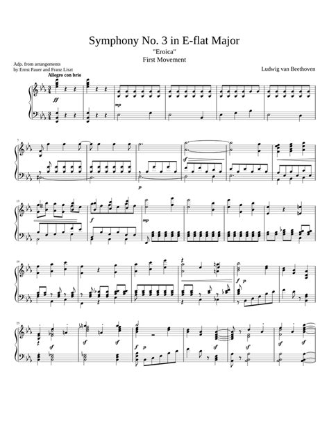 Beethoven ("Eroica") Symphony No. 3 in E-flat Major (1st movement ...