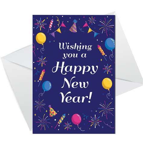 New Year Cards Multipack pack of 12 Happy New Year Cards