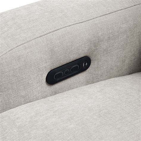 Power Recliner Sofa with Right Arm Chaise, Drop-Down Entertainment Tab ...