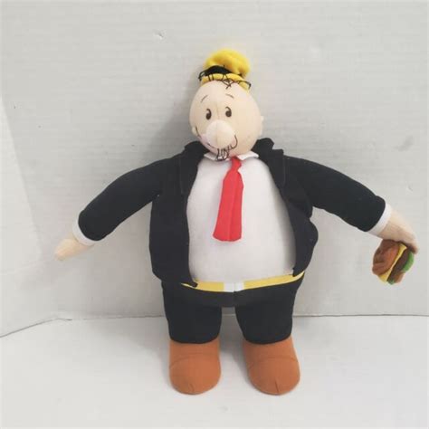 Rare 2007 J Wellington Wimpy Plush Toy Popeye Collection Hamburger