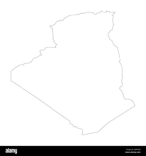 Algeria Vector Country Map Outline Stock Vector Image Art Alamy