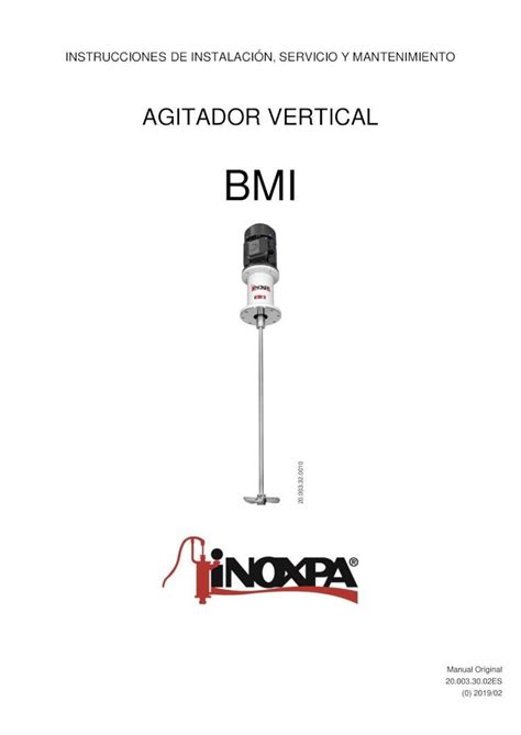 Pdf Agitador Vertical Inoxpa De Sacar Los Fusibles Y