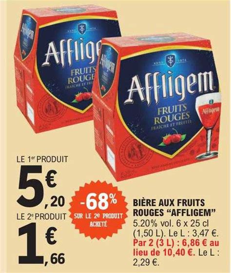 Promo Bi Re Aux Fruits Rouges Affligem Chez E Leclerc Icatalogue Fr