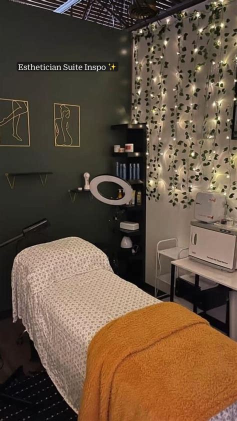 Esthetician Suite Decor 🍃 Green And Yellow Esthetician Room Inspo 🌱