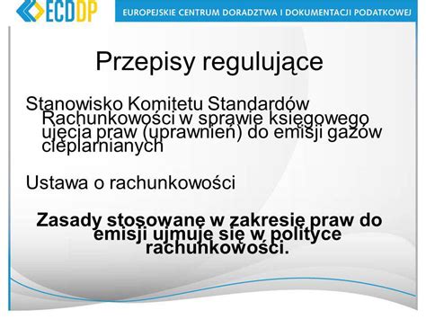 Uprawnienia do emisji CO 2 aspekty rachunkowe i podatkowe Wykładowca