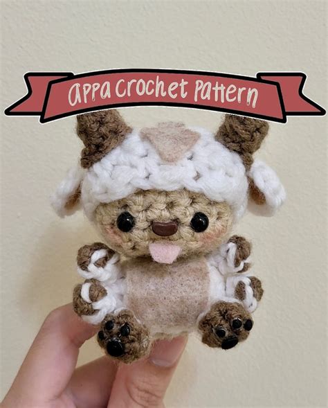 Crochet Appa Amigurumi Pattern From Avatar The Last Airbender Etsy