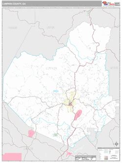 Lumpkin County, GA Map (Premium Style)