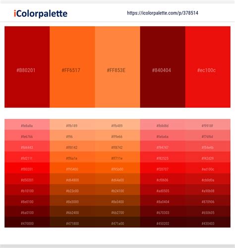 Guardsman Red Orange Crusta Dark Burgundy Red Color Scheme