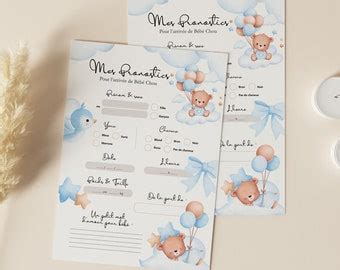 Carte Jeu De Pronostic B B Imprimer Pour Naissance Baby Shower Et