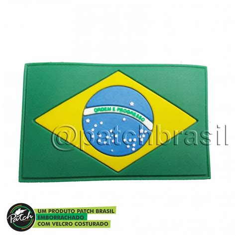 Patch Brasil Emborrachados Bandeira Do Brasil Emborrachada Tradicional