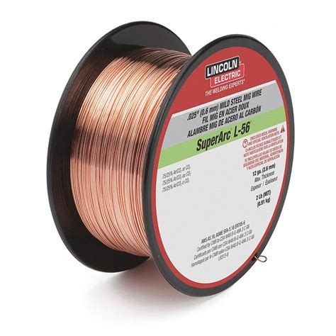 LINCOLN ELECTRIC 2 Lb Carbon Steel Spool Mig Welding Wire With 0 025 In