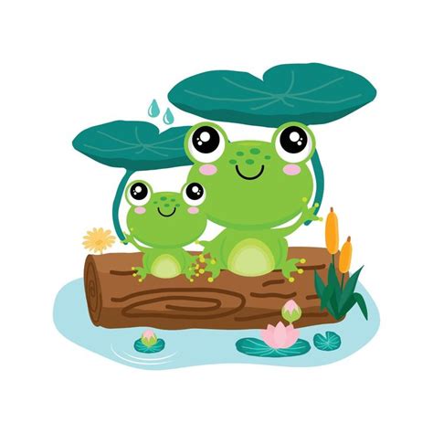 Download Happy Mothers Day Greeting Card Mom And Baby Frog Cartoon