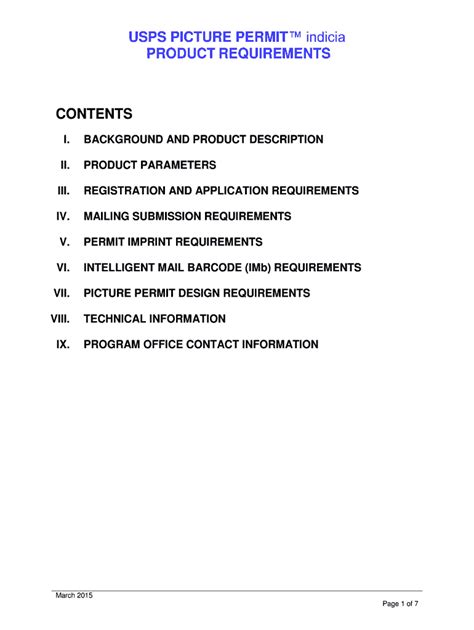 Fillable Online Ribbs Usps Picture Permit Product Requirements Pdf