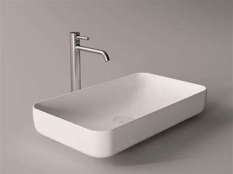 Form Countertop Rectangular Ceramic Washbasin By Alice Ceramica