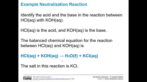 Acid Base Neutralization Reactions Youtube