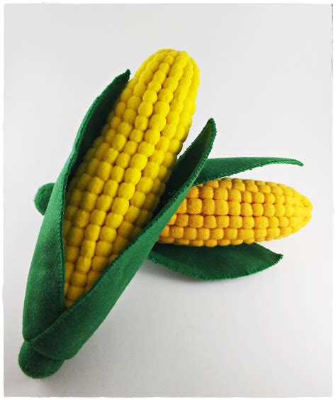 Felt Corn Pdf Pattern Pdf Sewing Pattern Tutorial Step By Step Play Food In Real Size Etsy