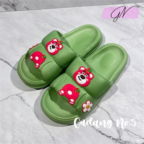 Jual Gn Sandal Selop Jelly Wanita Motif Lotso Import Balens Pvc