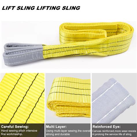 3 Ton 3M Or OEM Length 90MM Width Polyester 3T Webbing Lifting Sling