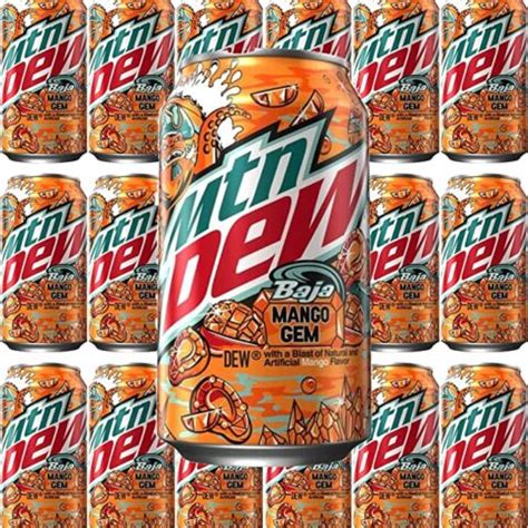 Mountain Dew Limited Edition Baja Mango Gem Case Of Ml