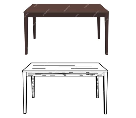 Premium Vector | Isolated table sketch of a table