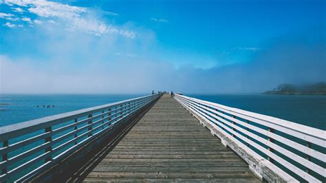 Free Images Sea Coast Path Ocean Horizon Cloud Sky Bridge