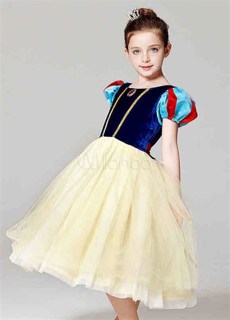 Prinzessin Schneewittchen Kleid Samt Puff Kurzarm Tee L Nge Tutu Kleid