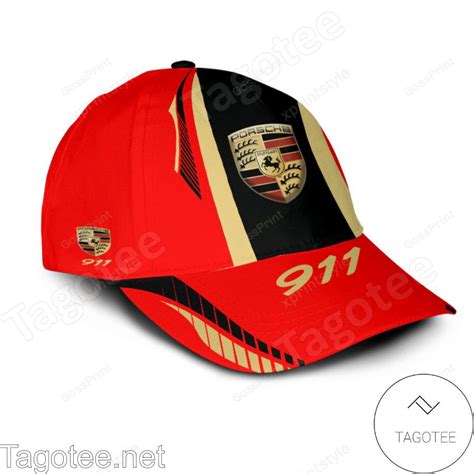 Porsche 911 Logo Red Cap - Tagotee