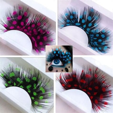 Women Fancy Soft Long Feather False Eyelashes 1 Pair Eye Lashes Makeup