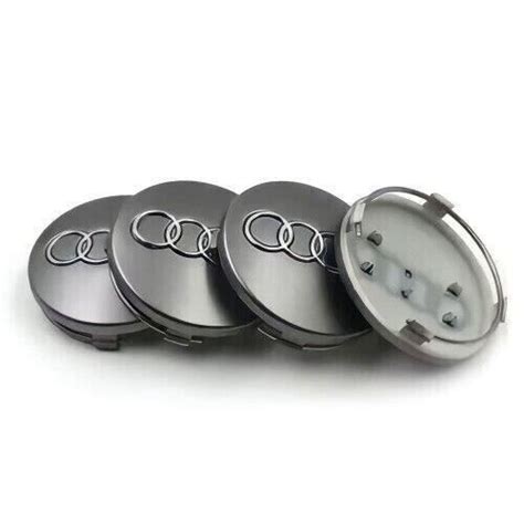 4x Cache Moyeu Jante Gris Logo Insigne AUDI 60mm Centre De Roue Pour A3