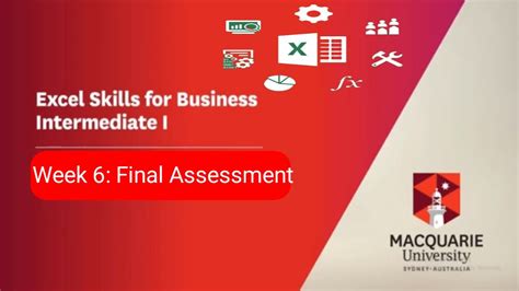 Excel Skills For Business Intermediate I Week Final Assessment Youtube