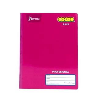 Cuaderno Cosido Profesional Raya Norma Color Fucsia 100 Hojas