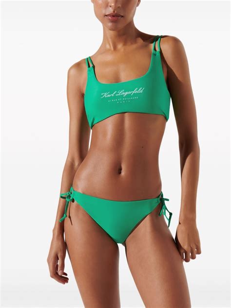 Karl Lagerfeld Hotel Karl String Bikini Bottoms Farfetch