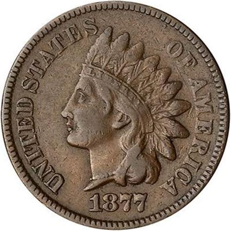 1877 Indian Head Cent Raw Vf25