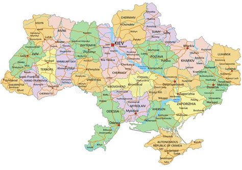 Political Map Of Ukraine