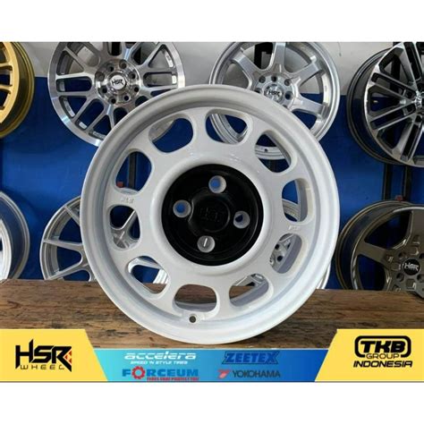 Jual Velg Kaleng R15 Velg Racing Hsr Klg Ring 15 Lebar 65 Warna Putih