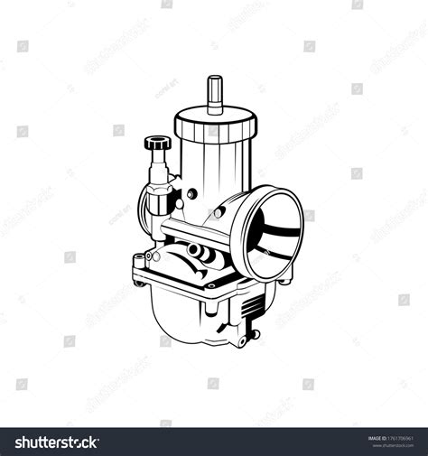 Carburetor Vintage Retro Vector Art Stock Vector Royalty Free 1761706961