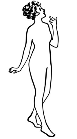 Coloring Page Nude Lady Hot Sex Picture