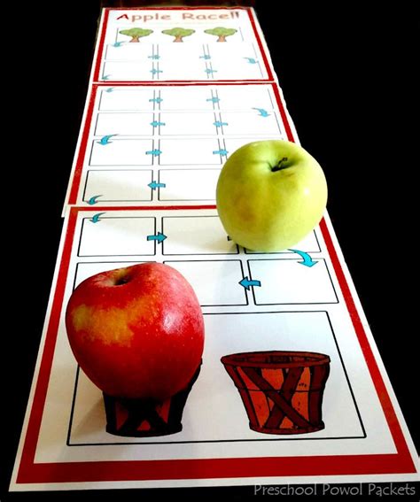 {FREE} Apple Race Preschool Game | Preschool games, Preschool math ...